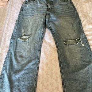 Aeropostale Men's Relaxed Distressed Denim Jeans